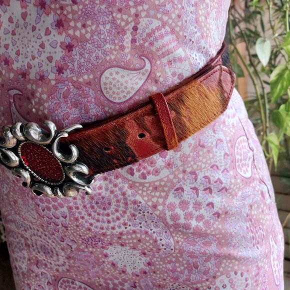 VTG BB Simon Leather Belt Swarovsky Crystals main image 4